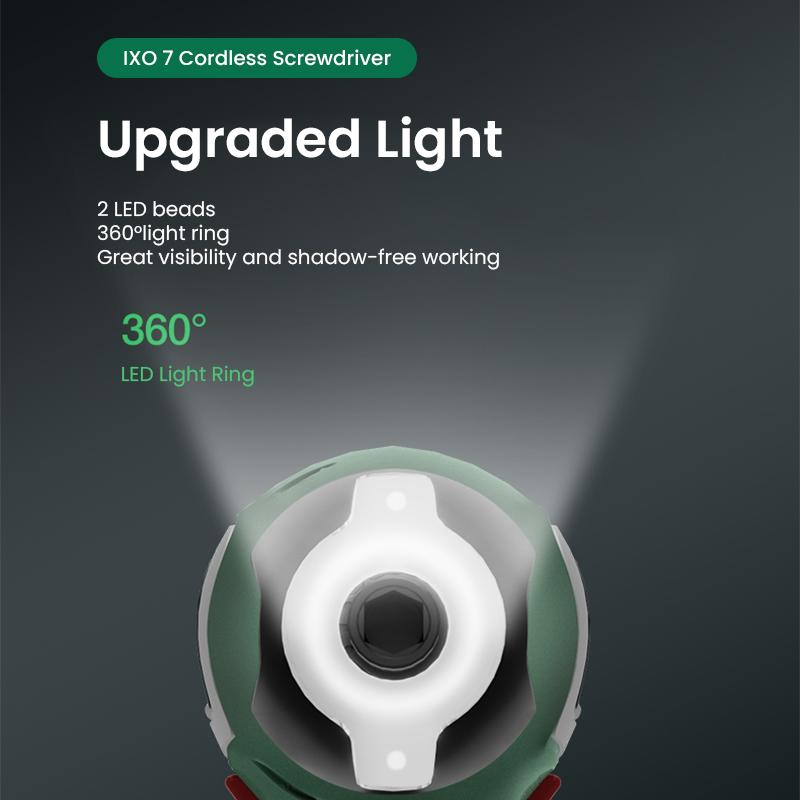 Bosch IXO 7 Беспроводная электрическая отвертка с перезарядкой от USB IXO 7th Компактная отвертка Портативная силовая машина с максимальным крутящим моментом 5,5 Нм