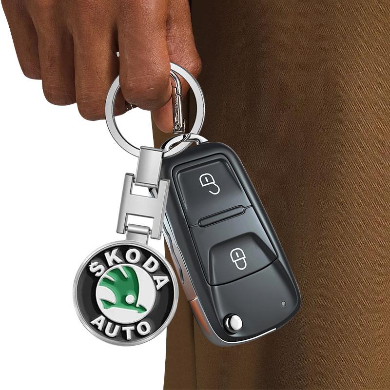 1 шт. Эмблема автомобиля Брелок для ключей Аксессуары для Skoda Octavia Superb Rapid Kodiaq Karoq Fabia Kamiq Roomster Citigo