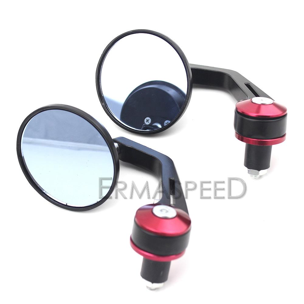 Алюминиевые 7/8 "22 мм мотоциклетные зеркала заднего вида с поворотной ручкой на 360°, сторона заднего вида