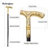 Golden Lion Luxury Pattern Walking Stick Party Fashion Elegant Walking Stick Decorative Cospaly Cane Knob Crosier 89cm
