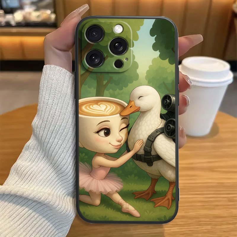 Чехол для телефона с рисунком Тунг Тунг Тунг Сахур Для Apple iPhone 17 16 16E 15 14 13 12 11 Pro Max Plus Черный Мягкий Силикон