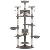 VidaXL Arbre à chat avec griffoirs en sisal 203 cm Gris et Blanc