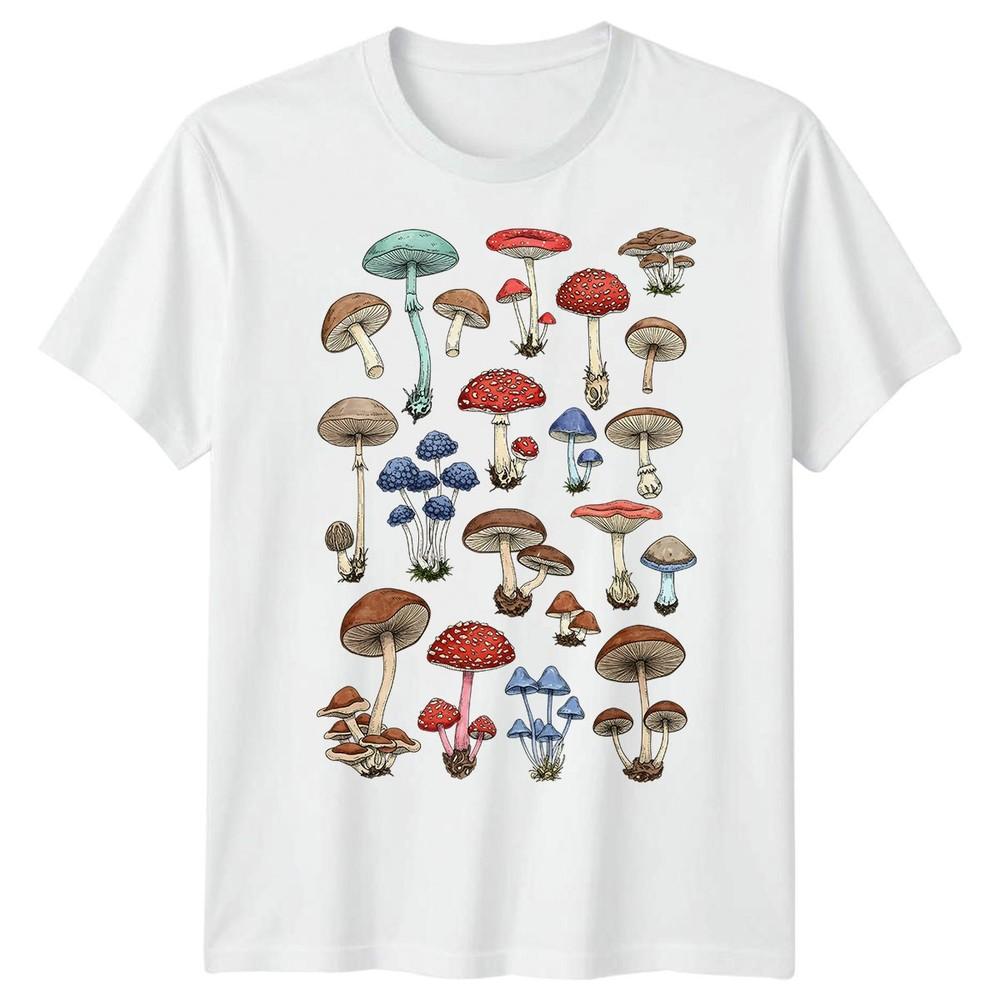 Mushrooms Fungi Nature Mycology Mens Womens Unisex T Shirt Botanical Design