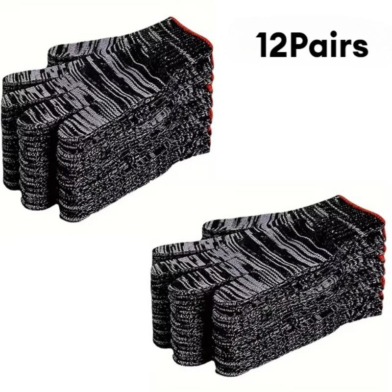 6/12 пар рабочих перчаток, устойчивых к пятнам, для обслуживания автомобиля, кемпинга, скалолазания, вязания, дышащих, защитных рабочих перчаток