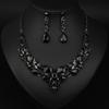 Европейская и американская мода Хрустальное ожерелье и серьги Свадебный ювелирный набор
