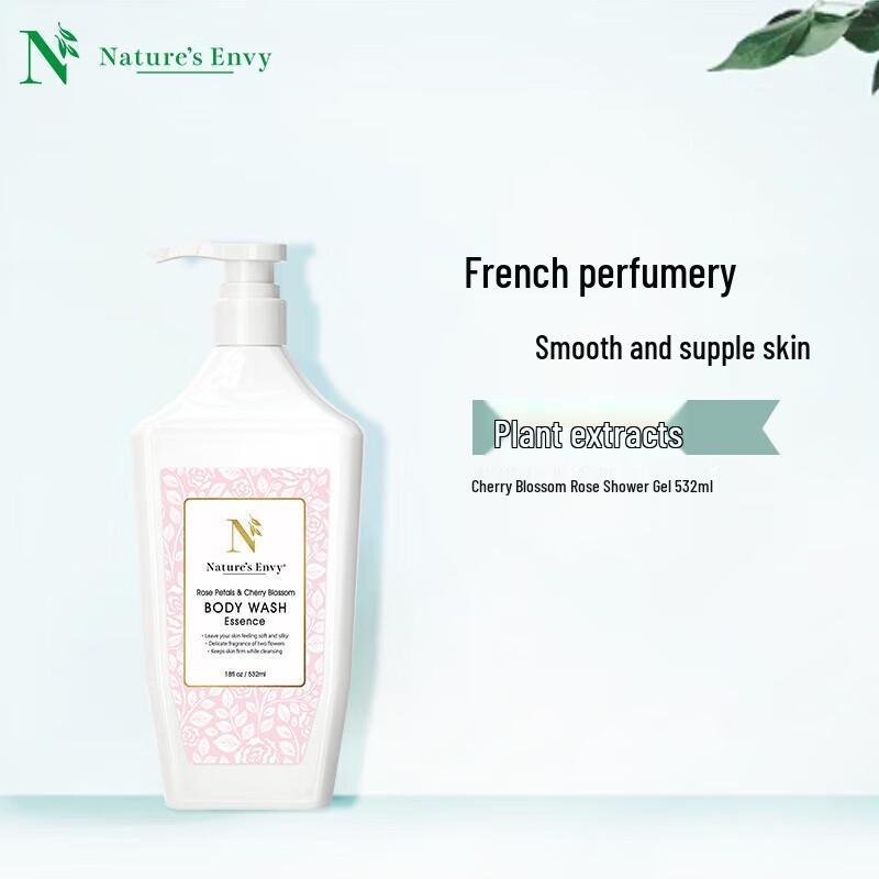Nature's Gate Cherry Blossom Rose Essence Shower Gel