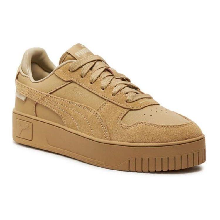 Puma Удобные Повседневные Нескользящие Износостойкие Низкие Кеды для Скейтбординга Женские кроссовки Коричневый 395093-01