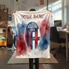 Custom Name,Bologna FC Printed Flannel Blanket, soft throw for bedroom sofa, washable, Christmas present, great gift.