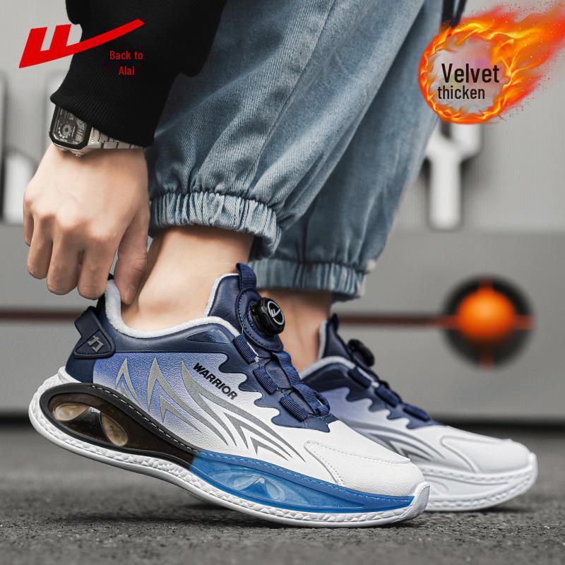 Мужские зимние кроссовки Warrior с водонепроницаемым нескользящим покрытием и подкладкой из бархата и хлопка