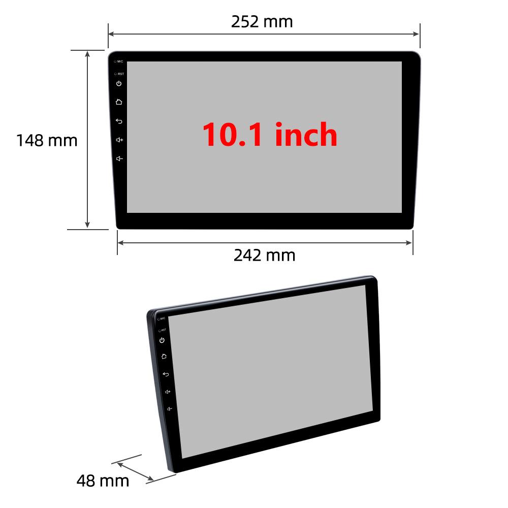 2 din 10 дюймов Android Carplay автомобильный радиоприемник мультимедийный плеер навигация GPS стерео для VW Ford Nissan Kia Honda Toyota