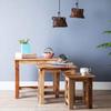 Set of 3  Sheesham Wood Nesting Table for Living Room Wooden Nesting Tables Stools for Decor Sofa Side Peg Home Flower Pot Vase Stand