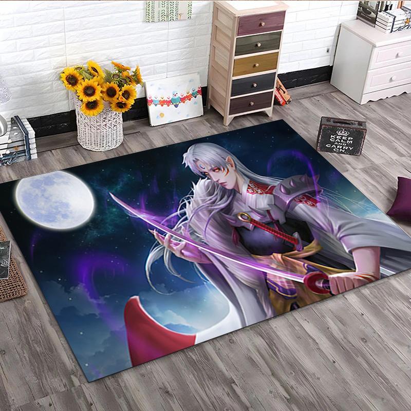 Sesshoumaru  Carpet Office Decorative Carpet For Living Room Bedroom Door Mat Floor Rug Computer Chair Area Rug perfect holiday gift