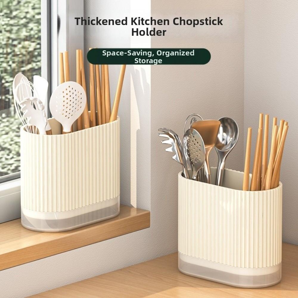 Space Saving Spoon Fork Storage Box Multi-functional Utensil Organizer Chopstick Holder Countertop