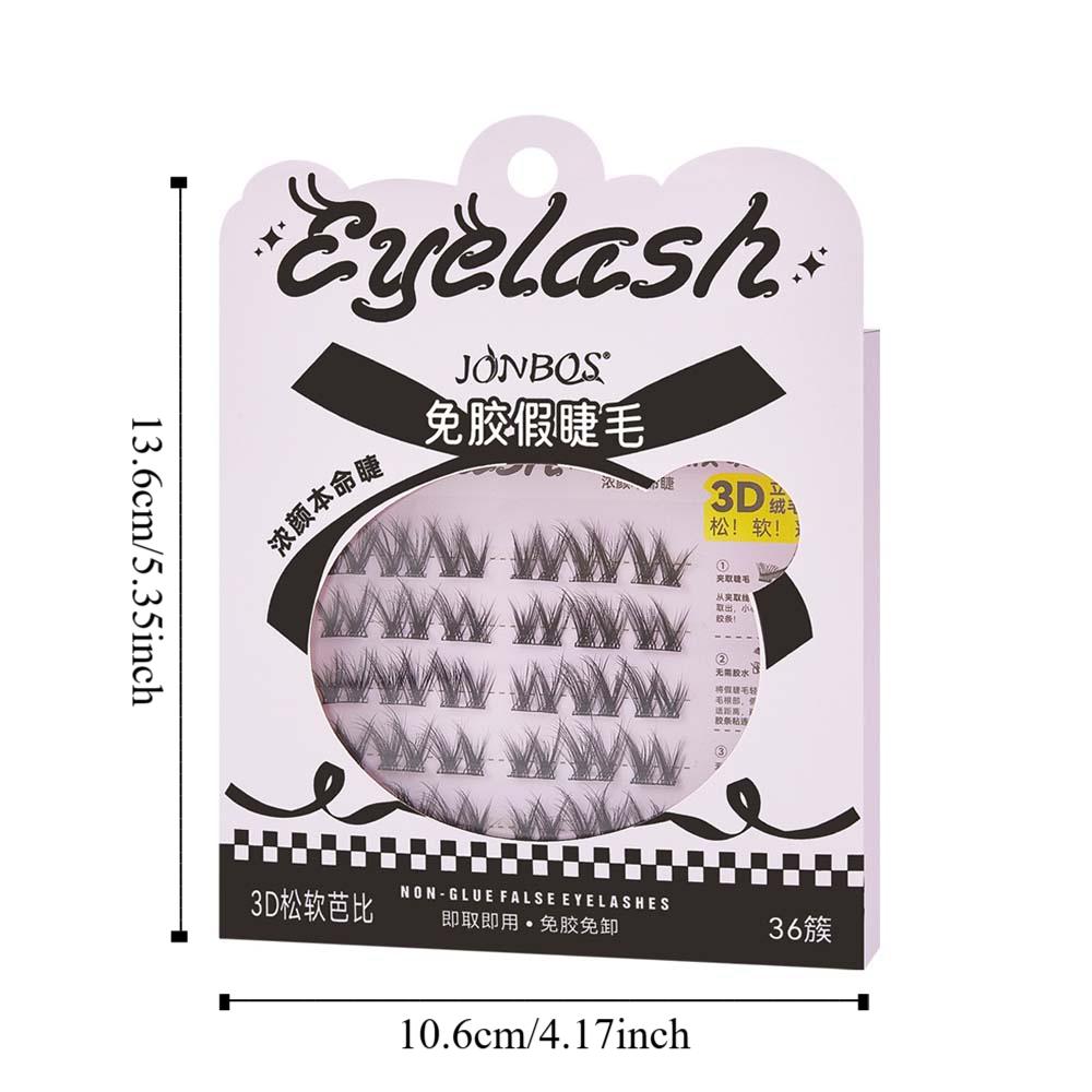 Самоклеящиеся накладные ресницы с изгибом L Сегментированные Сегментированные ресницы Пучки Наращивание ресниц