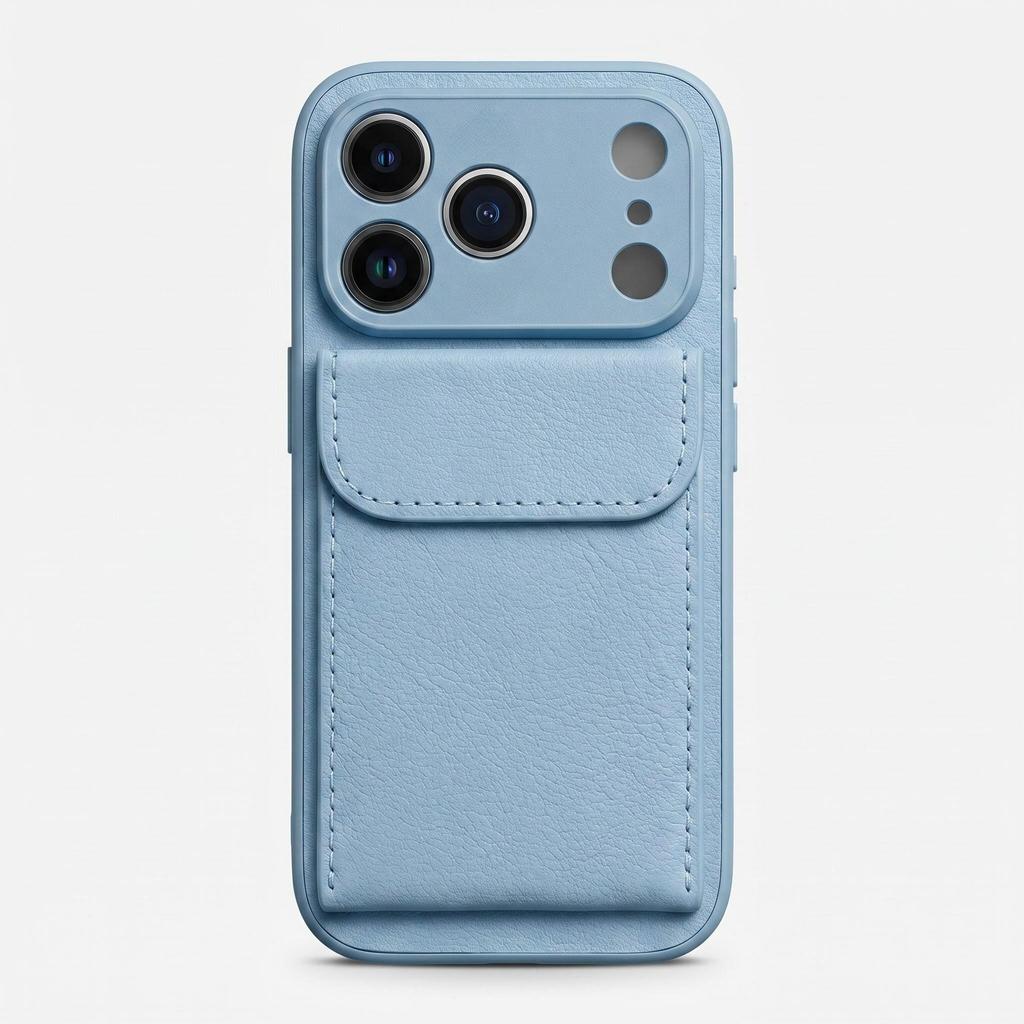 Применимый кожаный чехол для iPhone17promax, чехол-кошелек, чехол для мобильного телефона, Apple 16 простой кожаный матовый противоударный защитный чехол.