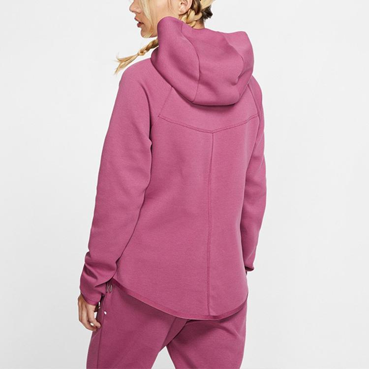 Nike Спортивная одежда Tech Fleece Куртка с капюшоном на молнии во всю длину Женские куртки Фиолетовый BV3456-528