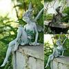 New Fairy Statue Garden Miniatures Outdoor Ornament Sitting Fairy Sculpture Yard Landscape Decoration