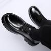 New Brand Men's Genuine Leather Thick Soled Formal Leather Shoes Spring High-quality Fashionable Lace Up Comfortable Derby Shoes