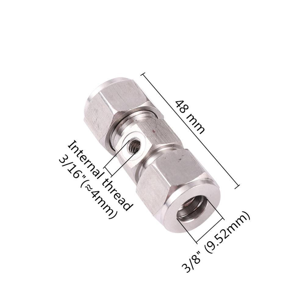 Pipe Straight Fitting 3/8'' Tube With 3/16" Female Thread Interface Adapter Connector Stainless Steel Pipe Tube Fitting 1Pc