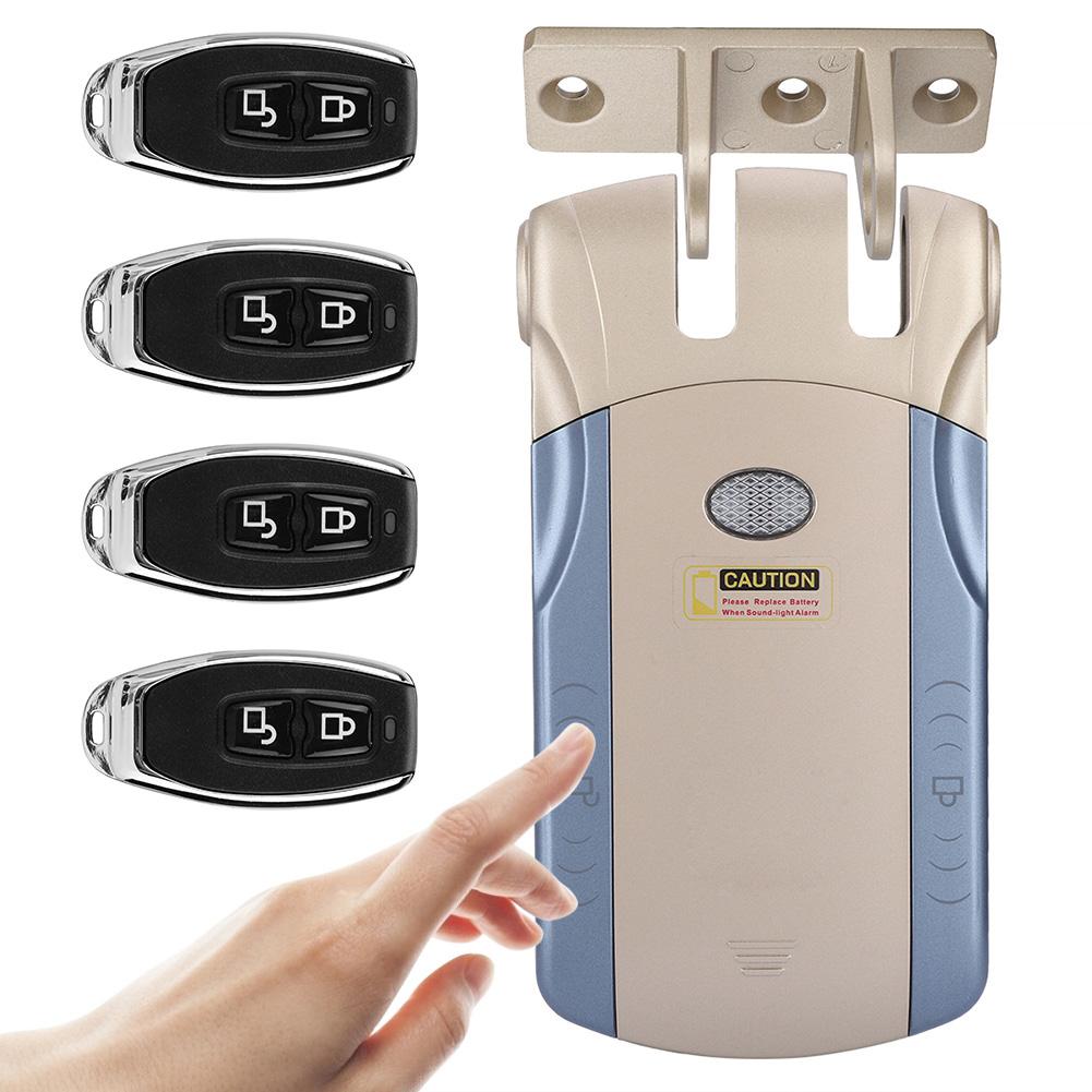 Беспроводной невидимый электронный замок WAFU без ключа с дистанционным управлением и сенсорной блокировкой и разблокировкой (Тип А)