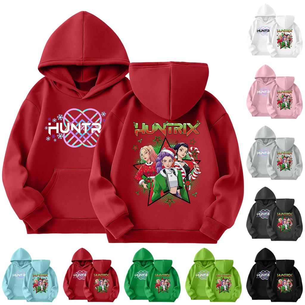 Children's Long-sleeved Loose Pullover Letter-printed Hooded Sweatshirt