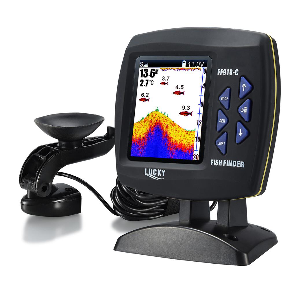 Fish Finder Wired Transducer Sensor Fishfinder 45 Degrees Underwater Fishing Camera Portable Fish Finder Waterproof