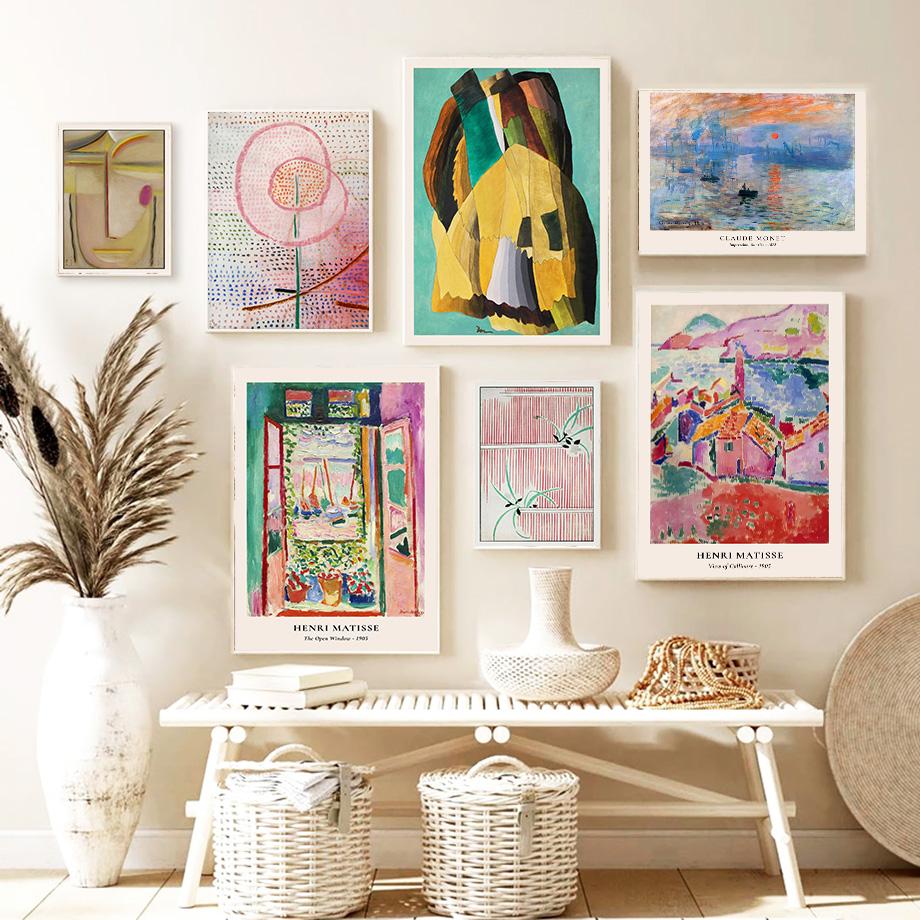 Абстрактная картина Анри Матисса Моне, максималистская настенная живопись на холсте, плакаты на скандинавскую тему и принты, настенные панно для декора гостиной