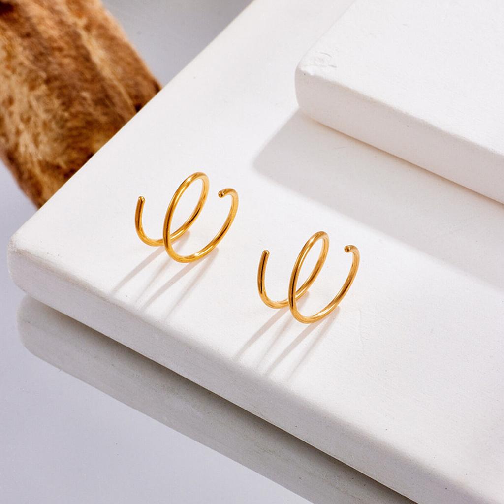 Двойное кольцо-обруч для носа для пирсинга, обруч для носа, кольцо для носа для женщин, спираль