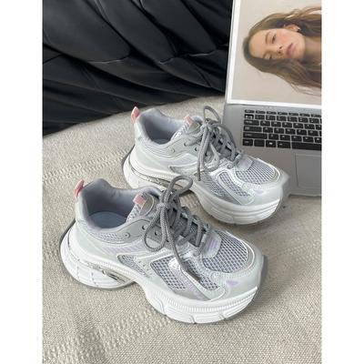 Новинки горячие весной и летом, новый дизайн с толстой подошвой и увеличенной высотой, дышащие кроссовки для папы 3360