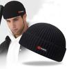 Men Winter Hat Solid Color Dome Stretchy Dome Knitted Thermal Anti-slip Fall Winter Beanie Outdoor Cycling Work Street Cap