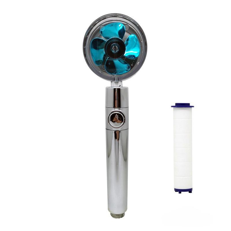 Пропеллерная душевая головка высокого давления с вращением на 360 градусов и вентиляторным фильтром, распылительная насадка с массажной дождевой насадкой, аксессуары для ванной комнаты