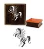 Printtoo Diary Cards Stamp Square Horse Pattern Деревянные резиновые штампы Scrap-booking-2 x 2