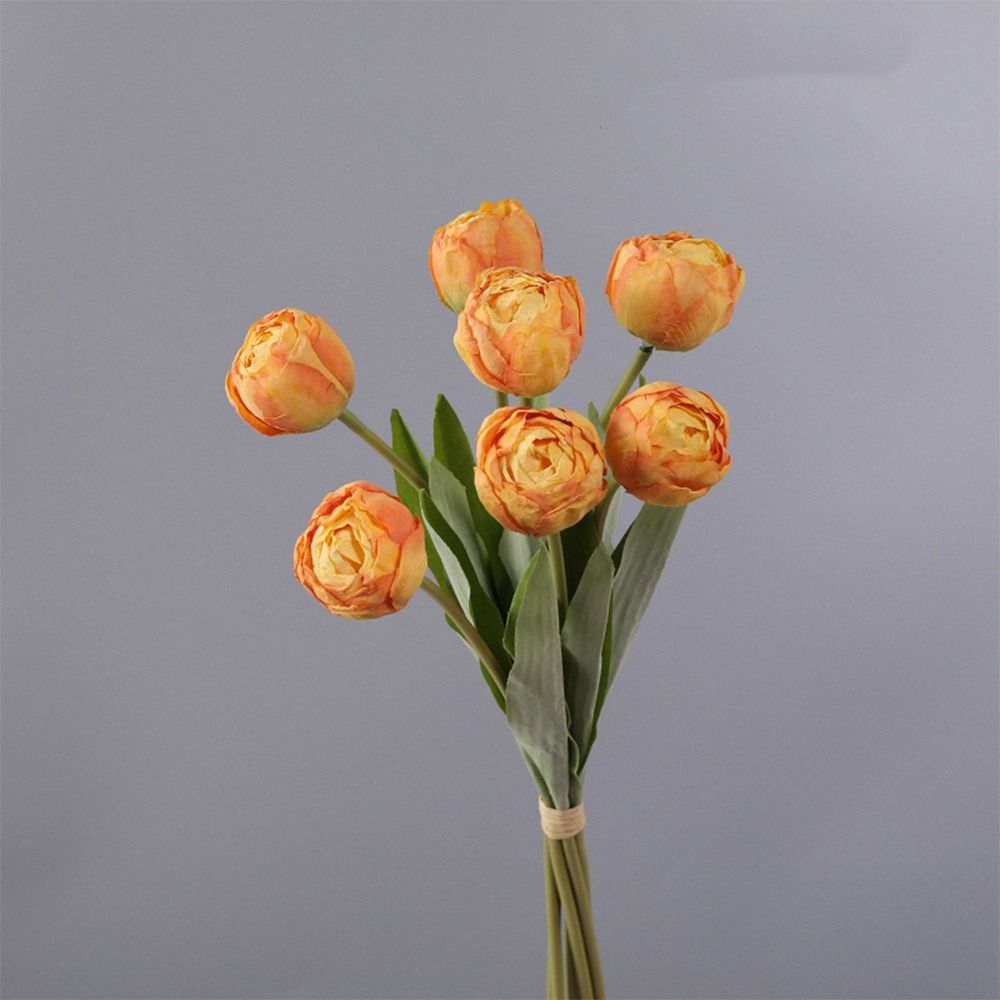 Realistic Artificial Tulip Branches Real Touch Fake Flowers Silk Tulip Flower Outdoor Garden Decor