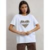 Loose Printed T-shirt Western Style New Fashion Print Letter Loose Casual Cotton T-shirt Top