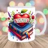 Лучшие Учителя День Учителя Керамическая Кофейная Кружка Суб-Книга Чашка для Воды Книга Яблочный Карандаш Подарок