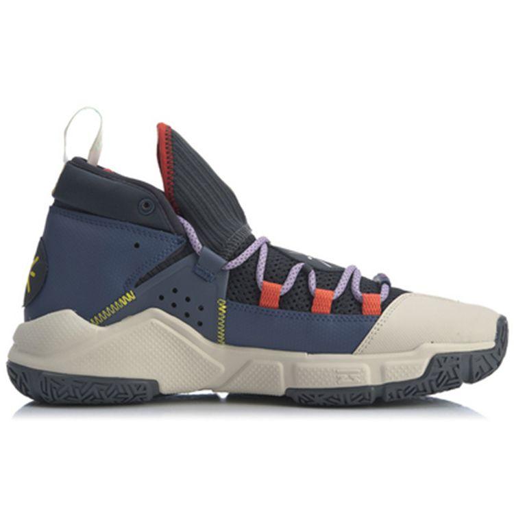 Баскетбольные кроссовки Li Ning All Day 5 с амортизацией, износостойкие, нескользящие, среднего размера, мужские кроссовки, сине-серые ABPQ015-6