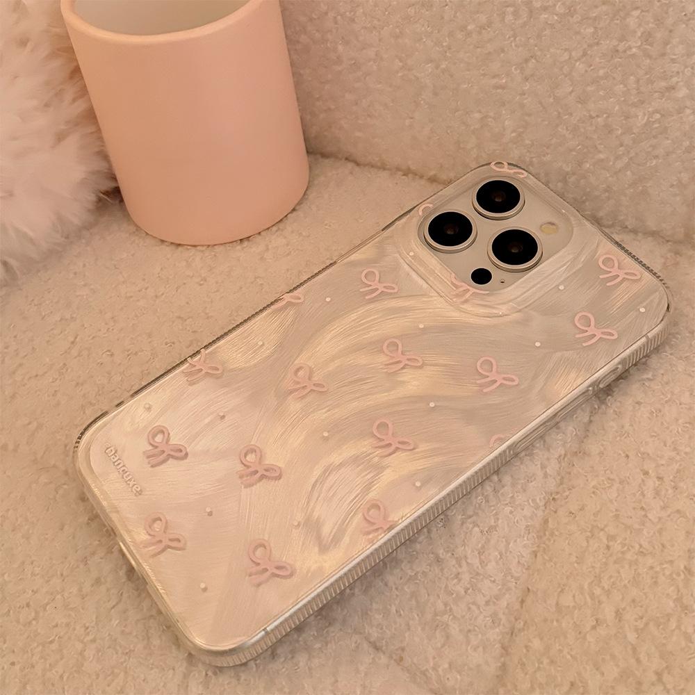 For iPhone 14 Pro TPU Case Bow Pattern Mobile Phone Protective Cover