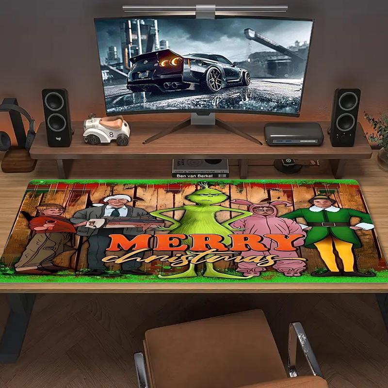 Christmas Movie Color Mouse Pad Large Gaming Table Cushion Non-slip Laptop Tablet Big Mousepad XXL Mat Mini PC Playmat With Lock edge