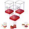 36925 Pcs Fruit Cup Slicer with Push Plate Strawberry Bananas Kiwis