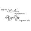 Believe Waterproof Removable If You Self-adhesive Sticker Wall Decal Home Ornaments