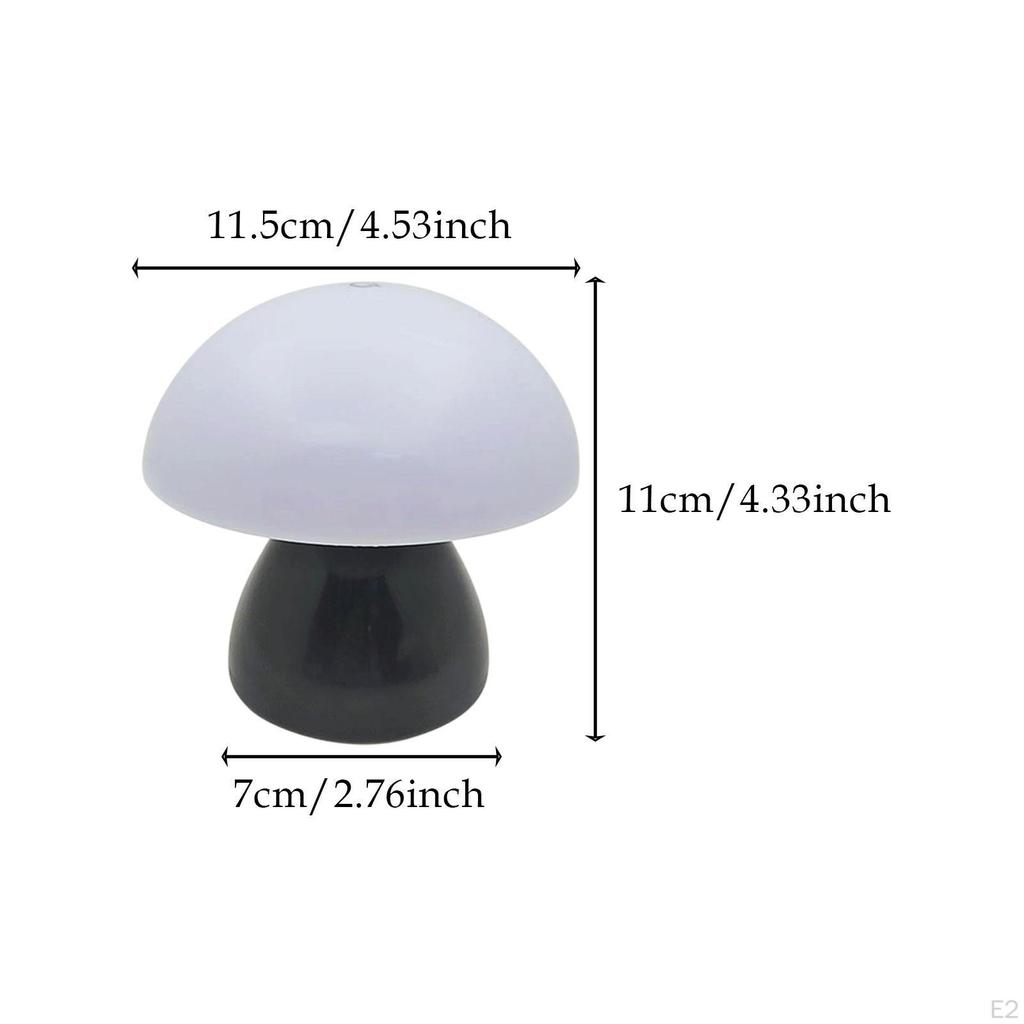 Mushroom Night Light Nightlight Boys Girls Lovely USB NightStand Lamp Bedside for Bedroom