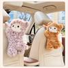Cartoon Hanging Type Car Napkin Holder Leopard Print Cute Cartoon Tissue Box Animal Furry Automobile Tissue Box Backseat