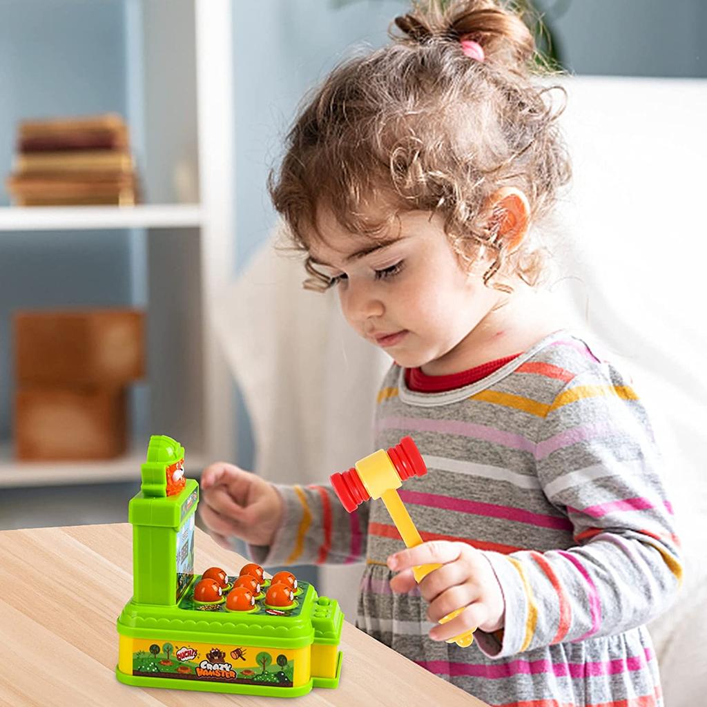 Mini Whack A Mole Game,Hammering Toys,Mini Electronic Arcade Game for Toddlers Ages 3 and Up,Developmental Game Interactive Toy Gift for Boys Girls