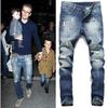 2017 Men's European & American Slim Straight Ripped Jeans, Beckham Style, Plus Size
