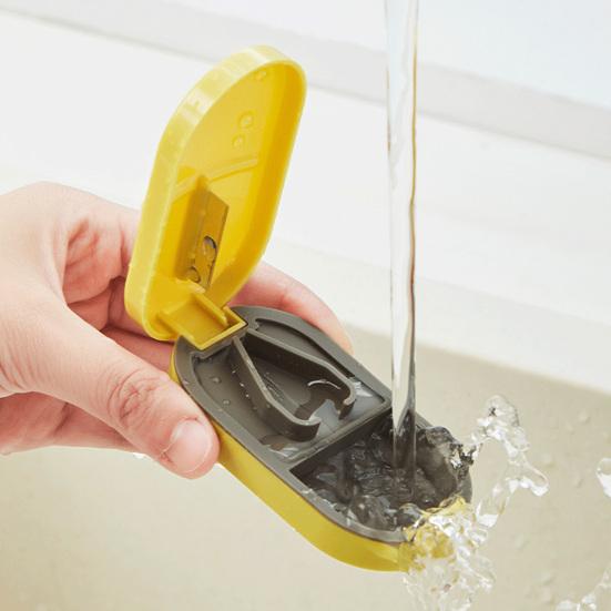 2-In-1 Portable Pill Cutter Box Food Grade Sharp Stainless Steel Blade Multi-functional Travel Capsule Tablet Storage Container Organizer