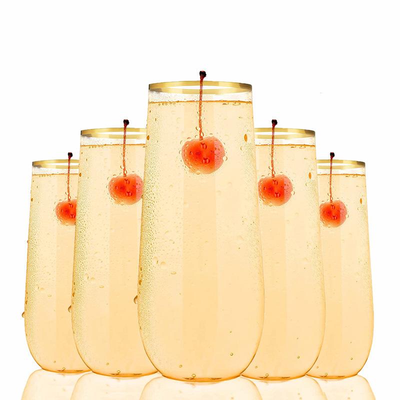 PET Plastic Egg-Shaped Footless Wine Glass, 12oz-16oz, Transparent