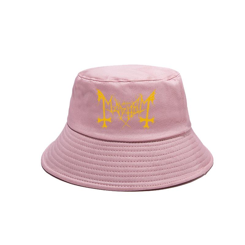 Mayhem Death Bucket Hat Cap Unisex Women Unisex Panama Cap Outdoor Summer Adjustable Mayhem Bob Caps