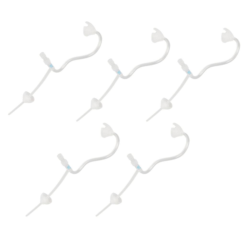 5pcs BTE Sound Aid Replacement Slim Tubes 2B Size Sound Amplifier Tubes with Open Dome Ear Tips S