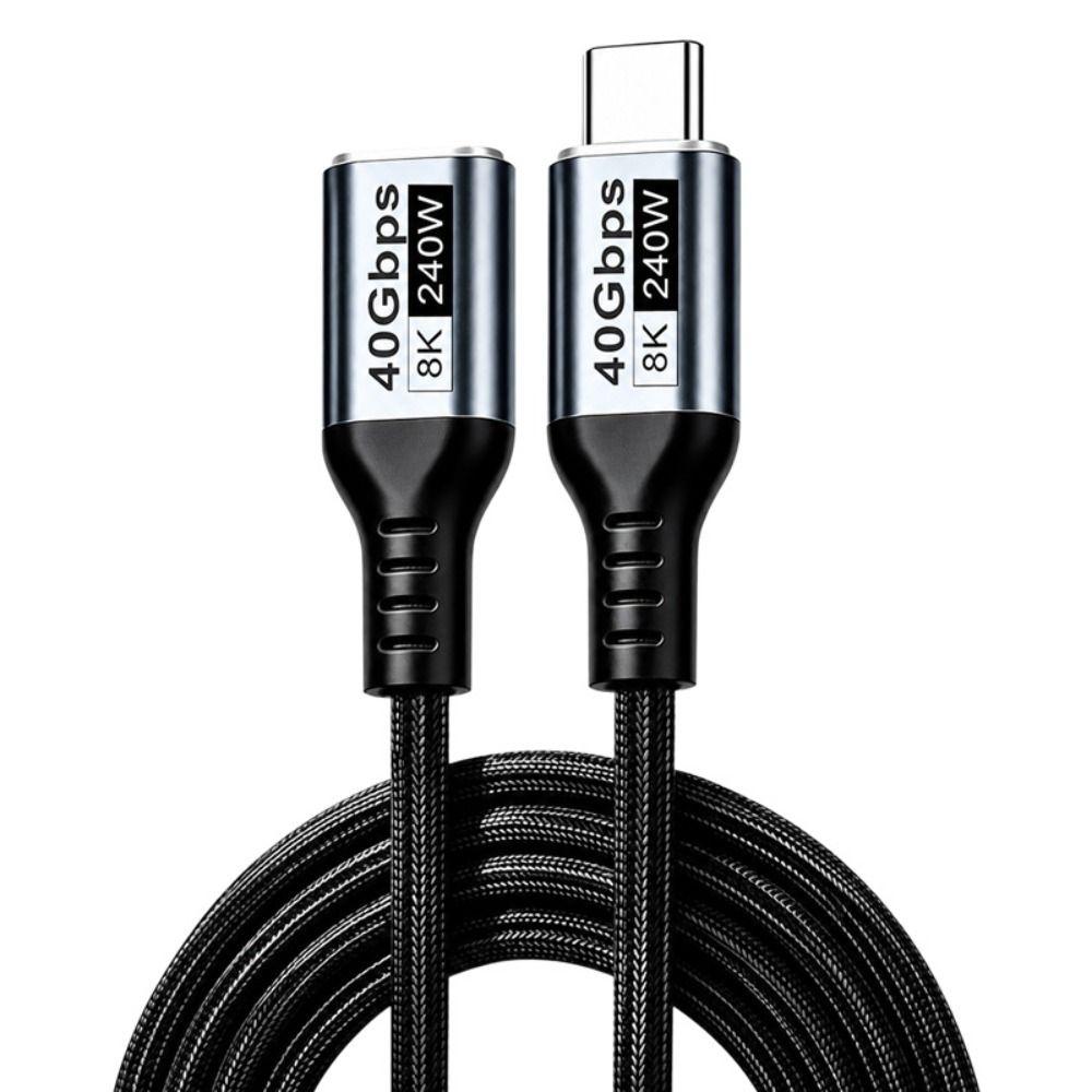 40Gbps USB4 Extension Cable 240W PD Type-C Extender USB-C Extension Cord Laptop Connection