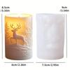 Santa Claus Carrying Gift Relief Cylindrical Candle Silicone Mold Smile Santa Claus Snowflake Gift Bag Molds Christmas Gift